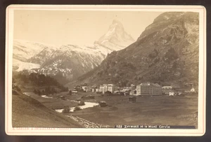 Suisse Switzerland, ZERMATT et le Mt CERVIN, Carte Cabinet A.Gabler c.1876 - Picture 1 of 2