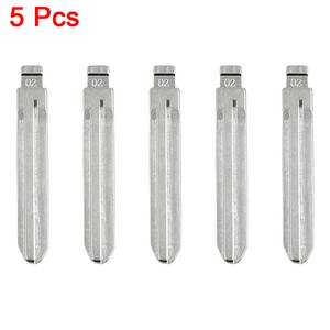 5pcs Metal Car Flip Remote Folding Key Blank Blade for Toyota Camry Corolla