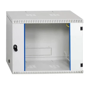 19" Wandgehäuse Netzwerkschrank 9HE Tiefe 400mm lichtgrau RAL7035 ProfiPatch - Bild 1 von 12