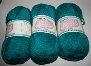 3 madejas, ramo, "suave", verde, peinado, modo tricot, hilo acrílico premium - Imagen 1 de 3