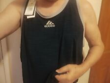Adidas Men's Sleeveless Basketball Muscle Tank Shirt 3XL Navy Blue