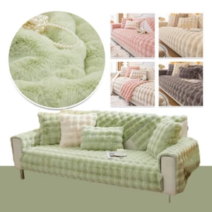 Universal Plush Armchair Sofa Cover Non-slip Sofa Mat Soft Sofa Blanket Couch - Picture 1 of 26