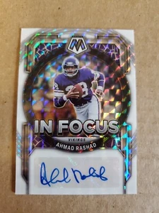2023 Mosaic In Focus Firmas Blanco Prizm 22/25 ¡Ahmad Rashad Auto Vikings!¡! - Imagen 1 de 2