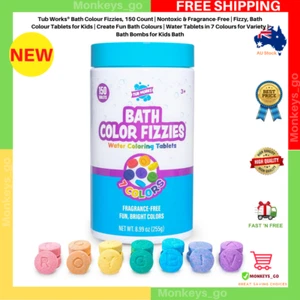 Bath Colour Fizzies 150 Count Nontoxic Fragrance-Free Fizzy Tablets for Kids Bat - Picture 1 of 9