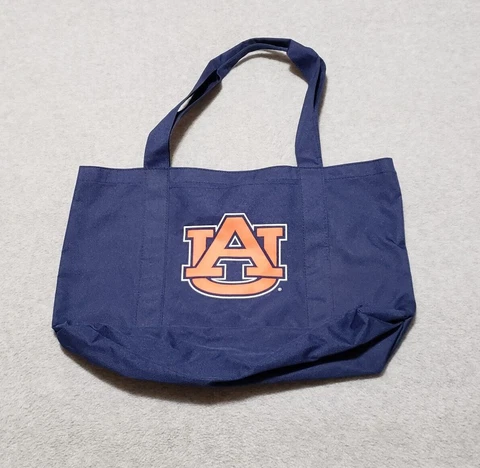 Auburn University Tote Bag NCAA College Blue Beach Picnic Game Day Party Casual Cover