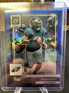 2022 Donruss Optic JALEN HURTS Blue PRIZM HOLO SP #67/179 Philadelphia EAGLES