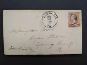 Pennsylvania: Burrows 1886 cubierta publicitada, cancelación octogonal, DPO McKean Co - Imagen 1 de 2