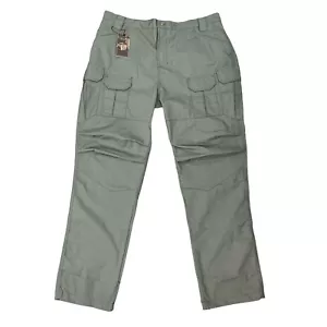 Tactical World Store Pants Mens 4XL Grey Cargo Pockets Double Knee Elastic Waist - Picture 1 of 12