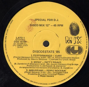 CUBE / PATTY PRAVO / PEPPI NOCERA / IVAN CATTANEO & DADAVOX - Discoestate '85  - Picture 1 of 2