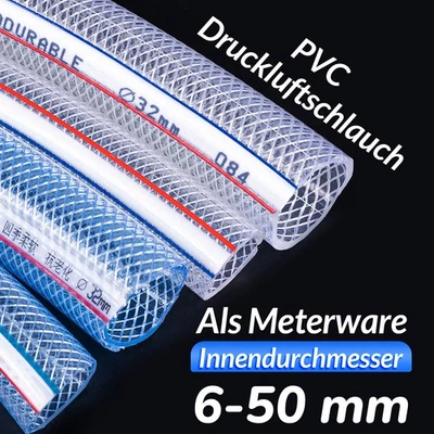 PVC Druckluftschlauch Gewebeschlauch Schlauch Luftschlauch Meterware Ø 6mm-50mm - Bild 1 von 4