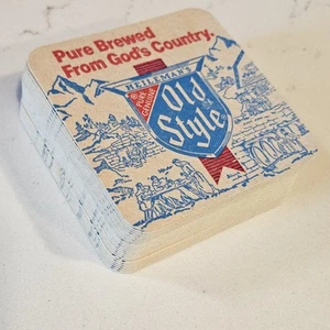 Set of 25 Vintage Cardboard Beer Coasters Heileman's Old Style ~ Never Used - Picture 1 of 3