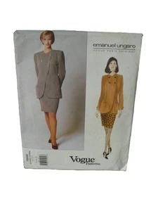 Vogue Paris Original Muster Emanuel Ungaro 1996 Jacke & Rock Größe 14-16-18. - Bild 1 von 2