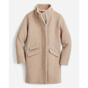 J.Crew NUOVO Cappotto Colloon Stadio Italiano Panno Misto Lana Beige 0 - Foto 1 di 8