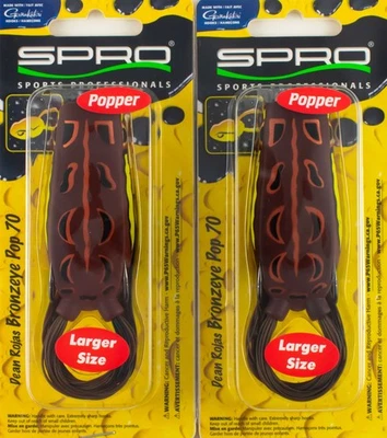 (LOT OF 2) SPRO BRONZEYE POP 70 3/4OZ SBEPP70NRED NATURAL RED BN2334 - Image 1 of 3