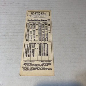 Vtg 1949 Reading Railway System Form 63 40s KWZ - Picture 1 of 3