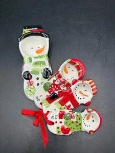 Pier 1 Schneemann Messlöffel Set Weihnachtsdeko Küche - Bild 1 von 3