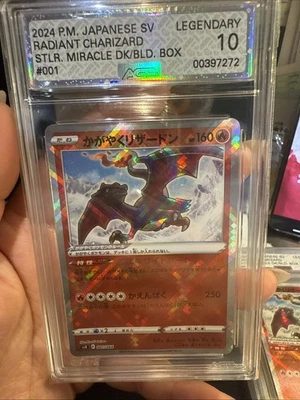 2024 AGS Legendary Perfect Grade 10 Radiant Charizard 01/44 SVK Stellar Miracle - Image 1 of 3