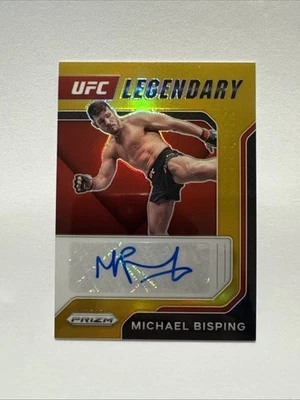 Michael Bisping 2022 Panini Prizm UFC #LS-MBS Legendary Gold Prizm Auto 10/10 - Image 1 of 2