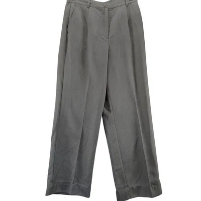 Pantalones para mujer Appleseeds negros talla 6 100 % poliéster botones cremallera cierre bolsillos Foto 1 de 4