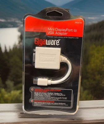 NEW SEALED GIGAWARE MINI DISPLAYPORT TO VGA ADAPTER PC/MAC MODEL # 2602730 - Image 1 of 2