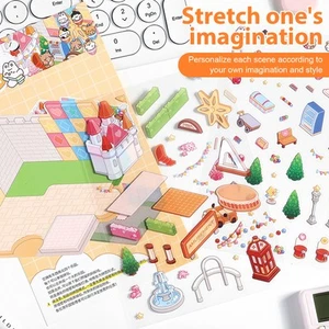 16 Pcs DIY 3D House Stickers Fun 3D Sticker Scene Cute 3D Scene Stickers jeEZx - Picture 1 of 11