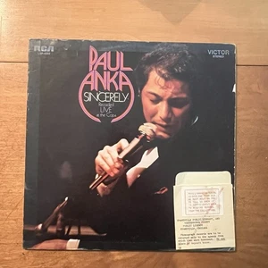 Paul Anka Vinyl LP Album “Sincerely” Recorded Live at Copacabana by RCA Victor - Picture 1 of 4