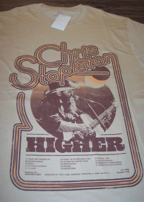 VINTAGE STYLE CHRIS STAPLETON HIGHER  T-Shirt MENS LARGE NEW w/ TAG - Image 1 of 3
