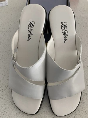 Сандалии Life Stride Didi размер 7 белые новые в коробке винтажные 2 ремня с кольцом - Изображение 1 из 4