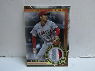 2022 Museum Collection Shohei Ohtani Meaningful 3 Color Game Used Patch /25 - Image 1 of 2