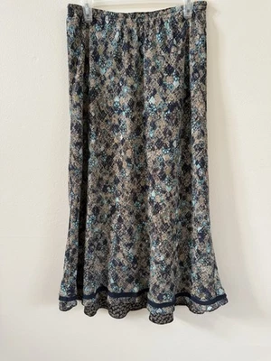 CJ Banks Womens Reversible Floral Cottagecore Peasant Boho Skirt Sz M - Image 1 of 4