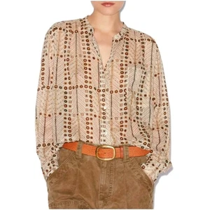Blusa para mujer Marant Etoile de algodón estampado crudo mexika talla 38 | mediana - Imagen 1 de 12