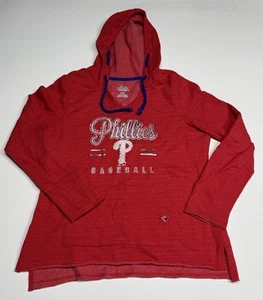 MLB Philadelphia Phillies Baseball Hoody Sweatshirt Womens Size Med Comfort Soft - Picture 1 of 7