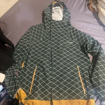 罕见全新带标签 Nike x GYAKUSOU 绿色绗缝反光 3M 连帽夹克 (743342) 尺寸 L — 第 1/3 张图片