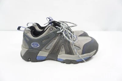 Zapatillas/Botas Honeywell Oliver 4" Hombres 8.5 Cuero/Malla Puntera de Acero Azul/Gris Usadas Foto 1 de 4