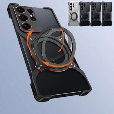 Funda segura Mag soporte 360° para Samsung S25 Ultra/S24Ultra aluminio metal sin marco Foto 1 de 4