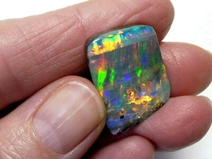 Brillanter Boulder Opal, tiefe Opalschicht, wertvolles Rot, Kurzmann Design - Bild 1 von 5