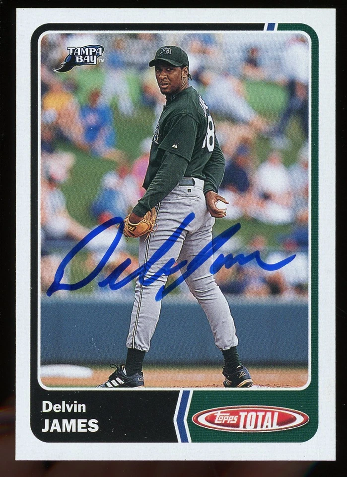 2003 Upper Deck DELVIN JAMES Signed Card autograph AUTO RAYS - Image 1 of 1