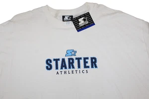 Starter Men's T Shirt 2XL VINTAGE New With Tags NOS White Tee LOGO 90s Y2k NWT - Picture 1 of 7