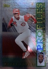 1996 Topps Barry Larkin Profiles by Tony Gwynn Insert Cincinnati Reds NMMT HOF