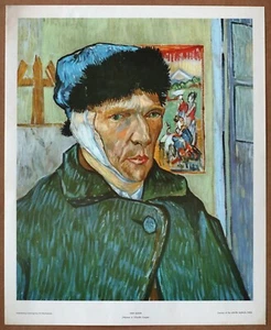 Litografía Vincent Van Gogh L'Homme a L'Oreille Coupée vintage original primera edición limitada 1960 - Imagen 1 de 1
