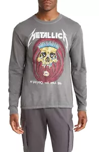 Metallica Men's Officially Licensed Vertigo Vintage Wash Long Sleeve Tee T-Shirt - Picture 1 of 4