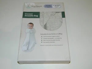Ergopouch Australia Organic Cotton Cocoon Swaddle Bag Grey 0.2 TOG 0-3M (000) - Picture 1 of 3