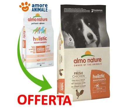 Almo Nature Chien Holistic Medium Adult - Poulet Et Riz 12 KG - Croquettes pour - Photo 1/2