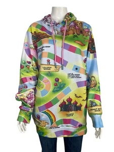 Dolls Kill x Candyland Hoodie XS Board Game Print Oversize Loose Make Your Move - Picture 1 of 7