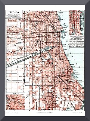Antiker Stadtplan +CHICAGO+ 1905++old City Map +Al Capone, Lawndale,South Lynne+ • 4.99€