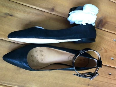 Corso Como NUEVO SIN CAJA 9.5 Gamuza Metálica Ramona Ballet Correa de Tobillo Plana-Funciona Estrecho Foto 1 de 4