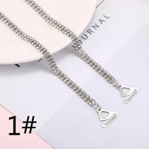 Ein Paar Glitzer Strass BH Träger abnehmbare Glitzer Kristall Schulter Träger Zum Selbermachen - Bild 1 von 27