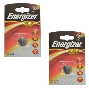 2X Energizer CR2016 Coin Lithium Battery Single 2016 3V DL2016 - EXP JUL 2017 - Picture 1 of 2