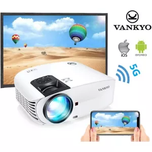 VANKYO WiFi Video Projector 1080P LED Home Theater Cinema Projector Multimedia - Picture 1 of 28