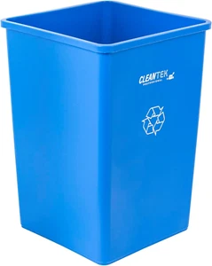 -Clean Tek Professional 35 Gallon Trash Can, 1 Square Waste Basket - Space Savin - Picture 1 of 12